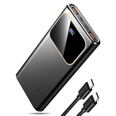 External Battery Power Bank Fast Charging, 2025 22.5W Bateria Externa Carga Rapida 10000mAh Cargador Portatil con Entrada y Salida USB C, Patalla LED para iPhone Pro MAX Plus Mini