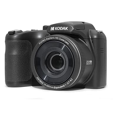 Kodak Pixpro Astro Zoom AZ255 - Cámara Digital Bridge de 16 MP, Zoom óptico de 25x, vídeo HD 1080p, Gran Angular de 24 mm, estabilizador óptico, Pantalla LCD de 3" - Negro