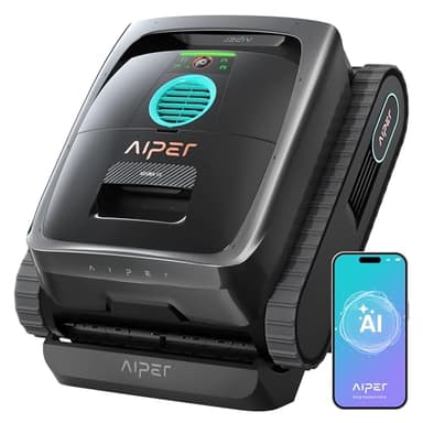AIPER (Nuovo 2026) Scuba V3 Robot Limpiafondos Piscina Fondo y Paredes con Visión por IA, Limpiafondos Ligero con App, Succión Potente, Filtro de 3 μm, para Piscinas de hasta 200 m²