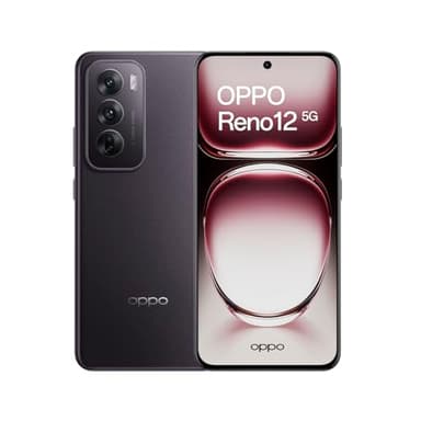 OPPO Reno12 5G - Smartphone Libre con IA, 24GB (12GB+12GB) +256GB, Pantalla 3D AMOLED 6.7", Cámara 50+8+50 MP, Android, Vídeo 4K, Batería 5000mAh, Carga Rápida 80W - Brown Black