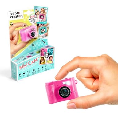 Canal Toys - Photo Creator - Cámara de Fotos y vídeo Digital Mini Cámara - Compacta - con Llavero y Tarjeta SD de 1 GB Incluido - CLK 061, Rosa