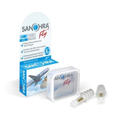 SANOHRA fly - Tapones para los oídos para adultos con filtro patentado contra los dolores de oído durante el vuelo