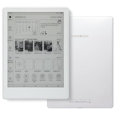 Meebook E-Reader M8 | Pantalla 7.8' Eink Carta | Luz Inteligente 300PPI | Android 14 | Procesador Octa Core | Micrófonos y Altavoces Duales | Soporte Play Store | Escritura Manual | 4GB+64GB | Blanco