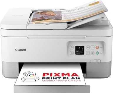 Canon Pixma TS7451i Impresora Multifunción 3 en 1, Sistema de Inyección de Tinta, Impresión, Escaneo y Copia, WiFi, Pixma Print Plan, Impresión a Doble Cara, ADF de 35 Hojas, Bandeja Posterior,Blanca