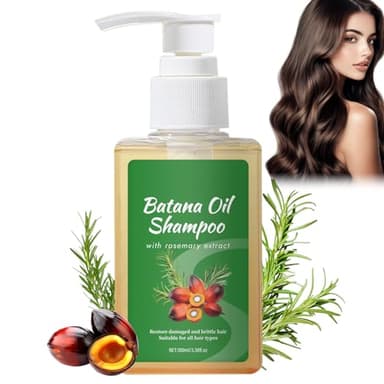 Champú de Batana, Batana Oil Shampoo para el Crecimiento del Cabello, Champús de Aceite de Batana con Extracto de Romero, para Hombres y Mujeres con Cabello Fino o Caída del Cabello