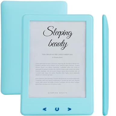 Silvergear® Ebook Reader con Retroiluminación | Pantalla Táctil E-Ink de 6 Pulgadas | 4 GB de Memoria para 3000+ E-Books | Antirreflejos y Ligero | Azul