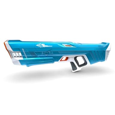 SpyraThree Potente pistola eléctrica de agua, recarga automática, 3 modos de juego, indicador LED de disparo y batería, alcance de 15 metros (azul)