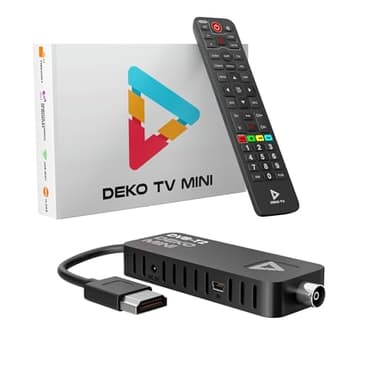 DEKO TV Mini Decodificador TDT HD 2024 Stick - Sintonizador TDT HD DVB-T2 USB - Receptor TDT HD - Descodificador Digital para TV TDT Television - TDT HDMI