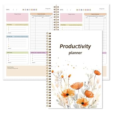 Agenda diaria para TDAH para adultos, hombres y mujeres – Agenda diaria de productividad sin fecha para TDAH para neurodivergente, organización, gestión de tareas, diario enfocado con tapa dura y
