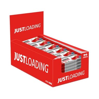 JustLoading Barrita Gominola Energética GummyPower sabor frutos rojos – 80 mg cafeína – Energía inmediata y sostenida – Vegana – Ideal para running, ciclismo y triatlón (20 barritas × 30 g)