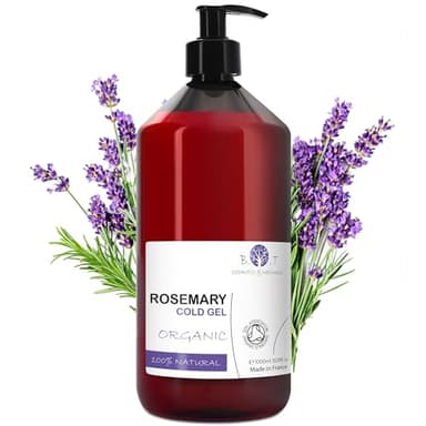 B.O.T Cosmetic & Wellness - Gel de Romero Acción 3 en 1 | Alivio Dolores Musculares | Mejora la Circulación | Masaje Relajante Post Deporte | Efecto Refrescante | Ideal para Piel Delicada, Claro, 1 l