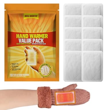 Parches térmicos para manos,Parche calentador de calor - 10 parches térmicos de larga duración para manos y cuerpo - Parches activados por aire en climas fríos para trabajar, pasear