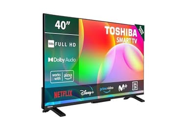 Toshiba 40LV2563DG Smart TV de 40", con Resolución Full HD (1920 x 1080), HDR, Compatible con Asistente de Voz Alexa y Google