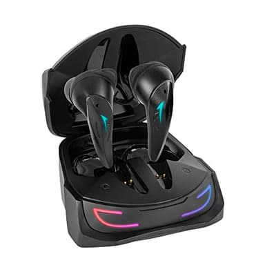 Mars Gaming MHI-Ultra, Auriculares Inalámbricos TWS, RGB Flow, Bluetooth 5.3, Triple Cancelación Ruido, 24H Batería, Negro