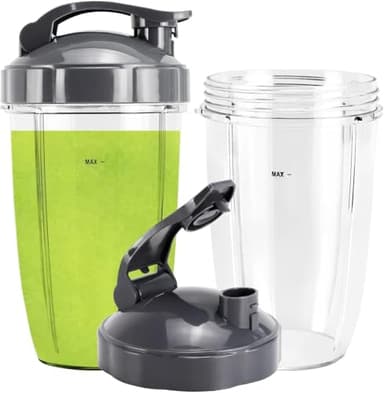 680 ML Vasos de Repuesto para Batidora, para la Serie NutriBullet Pro 900 W/600 W Vasos con Tapa Flip Top to Go (2 Unidades)