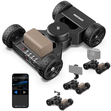 NEEWER DL400 Dolly Deslizador Cámara Motorizada App Control, Actualizado con Motor Dual Ultra Silencioso, Batería 5H, Compatible con GoPro iPhone Android Samsung Smartphone DSLR Cámara Videocámara