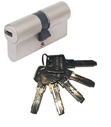 ABUS EC550 - Bombín cilíndrico de doble embrague (30 x 30 mm, incluye 5 llaves)