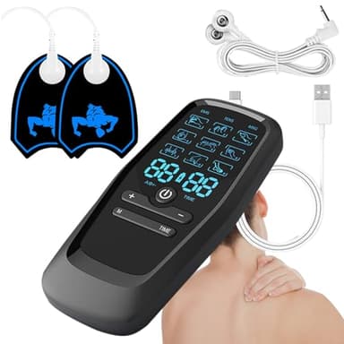 Masajeador - Masajeador eléctrico cervical para cuello, masajeador eléctrico portátil para piernas | Masajeador multifuncional para ejercicios musculares, parches eléctricos para masaje cervical