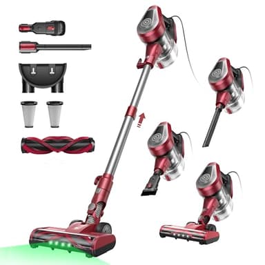 Vexilar C8 Aspiradora con Cable Potente Succión 60KPa/600W,Aspiradora con 7 Metros de Cable,Aspirador 3-en-1, 1,5L Depósito de Polvo,Aspirador Vertical para Pelo de Mascota/Alfombras/Suelos/Coche