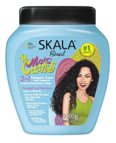 -SKALA EXPERT- Mascarilla/Acondicionador/Crema de Peinado "Mais CACHOS" -1000ml- 100% Vegano - Rizos con volumen.