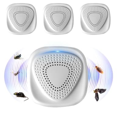 Fancysky Repelente Ultrasónico de Plagas, Repelente Electrónico de Mosquitos para Interiores, Protección Eficaz contra Mosquitos, Ratones, Cucarachas, Arañas, Hormigas y Moscas