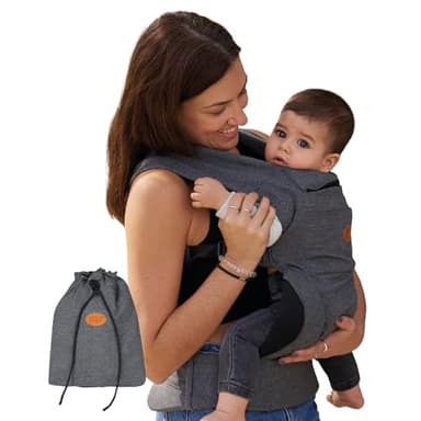 MS BabyWorld – Kowari Portabebés – Portabebé elástico ergonómico | Fácil de usar | Ajustable | Multiusos | Hasta 15 kg | Distribuye peso hombros y espalda