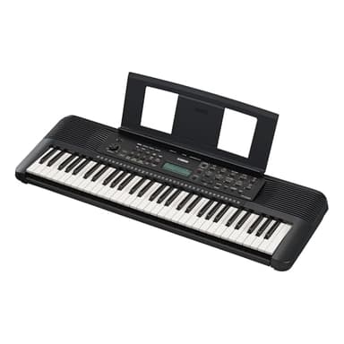 Yamaha PSR-E283 Teclado portátil para principiantes, con 410 voces de instrumentos, 150 estilos de acompañamiento y 122 canciones, incluye 2 clases online con un profesor de Yamaha Music School