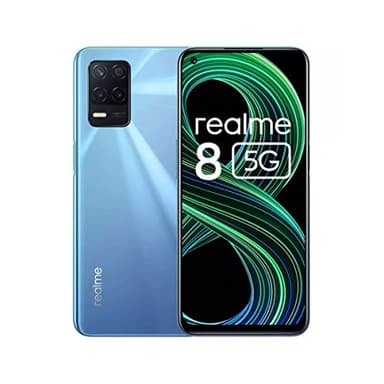 realme 8 5G Smartphone Libre, Procesador Dimensity 700 5G, Pantalla Ultra Smooth de 90Hz, batería masiva de 5000m, cámara con 48MP y modo nocturno, Dual Sim, NFC, 4+64GB, Azul