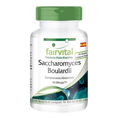 Fairvital | Saccharomyces Boulardii - Procedente de levadura de Cerveza -VEGANO - Dosis elevada - 90 Cápsulas - Calidad Alemana