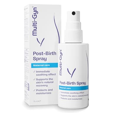 Spray Calmante Postparto - Alivio del Dolor Refrescante para Molestias Perineales Post Parto - Calmante Instantánea con Aloe Vera para el Cuidado Posparto de la Zona Genital Externa - 75ml - Multi Gyn