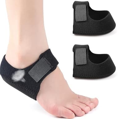 Leikedun 2 pcs de Protector Talon Taloneras Silicona, Ajustables Taloneras Fascitis Plantar para Tendinitis de Aquiles, Espolón óseo, Dolor de Pies, Aliviar el Dolor de Talón(34-40)