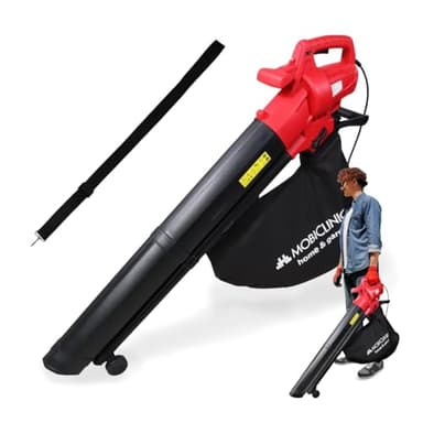 Mobiclinic®, Soplador de Hojas, Aspirador y Triturador de Hojas, 900W, 6 Velocidades, Mobiclean, 3 en 1, Ligero, 35L, Velocidad Soplado 270 km/h, para Jardín, 220V, Asa Hombro