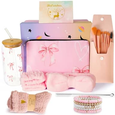 LURICO Regalos para niñas adolescentes 9 10 11 12 13 14 15 16 años regalo regalo de cumpleaños de la escuela con taza, pincel de maquillaje