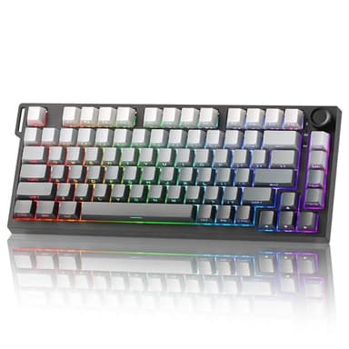 YUNZII RT75 Pro HE Teclado Gaming Dual 8KHz (Negro Ombré, Rojo Magnético)