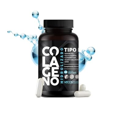 Colágeno Hidrolizado Tipo II con Condroitina y Ácido hialurónico | Ayuda a Prevenir el Dolor y la Inflamación en las Articulaciones | Efecto Antiinflamatorio y Antioxidante