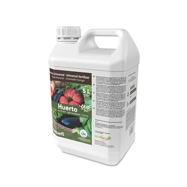 CULTIVERS Fertilizante Huerto Líquido Ecológico 5 L Abono para Hortalizas 100% Orgánico y Natural. Mejor Sabor, Mayor Calidad, Potencia el Crecimiento y Aumenta la Cosecha