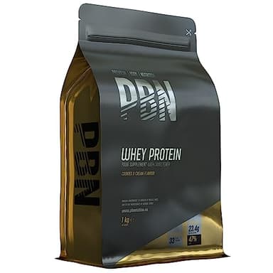 Premium Body Nutrition - Proteína de suero de leche en polvo, 1 kg (Paquete de 1), sabor Galleta, sabor optimizado