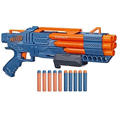 Nerf Lanzador Elite 2.0 Ranger PD-5 - con 5 cañones, 10 Dardos Elite, portadardos Integrado y Capacidad de personalización