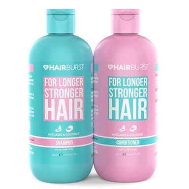 HAIR BURST Champú y Acondicionador para Cabello Normal y Fino – Vegano, Fortalece y Previene la Caída – Estimula el Crecimiento Saludable