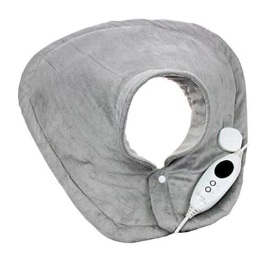 ARDES AR4H04 Almohadilla Térmica Eléctrica Calentadora Rápida Hombros Cuello Cervical 6 Niveles de Calor, Banda Cervical Cojín Térmico Eléctrico Relajante de Microfibra Suave Lavable en Lavadora