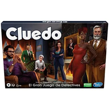 Cluedo Juego de Mesa para Fiestas Rediseñado para Niños y Niñas a Partir de 8 Años y Adultos, de 2 a 6 Jugadores, Juegos de Estrategia y Detectives para Toda la Familia