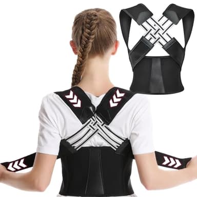 Corrector postura espalda adjustable,Corrector de espalda hombre mujer,Corrector postural respaldo transpirable,Alivio del dolor de espalda y cervicales. Talla XXL