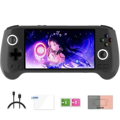 RG556 - Consola de juegos de mano retro, Android 13 Unisoc T820 de 5.4 pulgadas, compatible con pantalla AMOLED WiFi, reproductor de videojuegos para adultos y niños (4+128G)