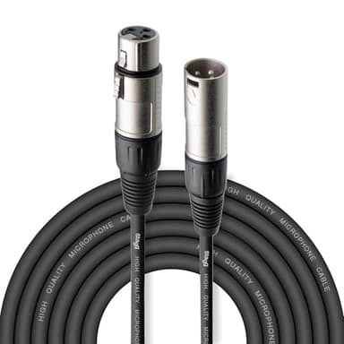 Stagg Cable de micrófono a mezclador Stagg SMC6 XLR (m) -XLR (f) de 6 metros de largo, negro