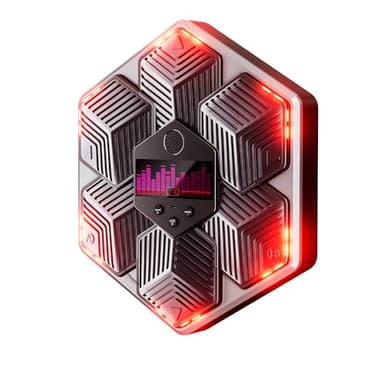 CRECAD Music Boxing Machine Adultos - 14 Modos de 16 Velocidad Maquina Boxeo Musical Pared con Guantes De Boxeo - Máquina de Boxeo con Bluetooth y Recuento Inteligente y Luces al Ritmo de la Música