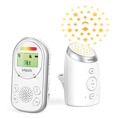 VTech AM706-1W Monitor de bebé con Largo Alcance, hasta 0,3 m, Monitor de bebé Audio con Sonido Claro, conversación de Audio bidireccional, Monitor de bebé con Alerta de Sonido Vibrante, luz Nocturna
