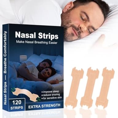 Tiras Nasales Antironquidos - Nasal Strips, 120 piezas Nose-Strips Tiritas Nariz para Deportivas Dormir - E1