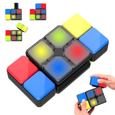 Pup Go Cubo Mágico Electrónico para Niños 6+ Años, Ideas Regalos Navidad, Música y Luces Coloridas, Juego de Rompecabezas Cumpleaños, Juegos de Mesa Familiares, Consola Portatil, Juguetes Educativos