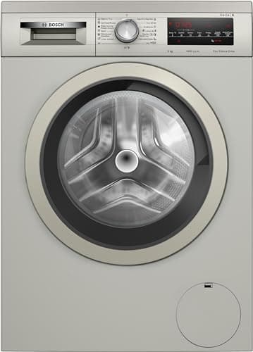 Bosch Lavadora, Libre Instalación, 9 kg, Serie 6, EcoSilence, Acero Antihuellas, WUU28T6KES