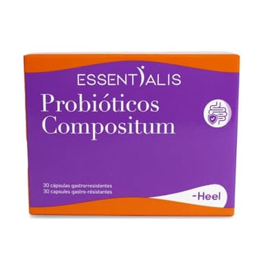 Essentialis Probióticos Compositum – Probiótico Intestinal y Prebiótico con Zinc– Salud Gastrointestinal, Cuida tu flora - 25 Cepas, 20 mil millones UFC por cápsula – 1 mes 30 Cápsulas veganas No GMO